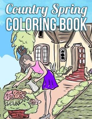 Cover for Ruby Winters · Country Spring Coloring Book (Paperback Book) (2019)