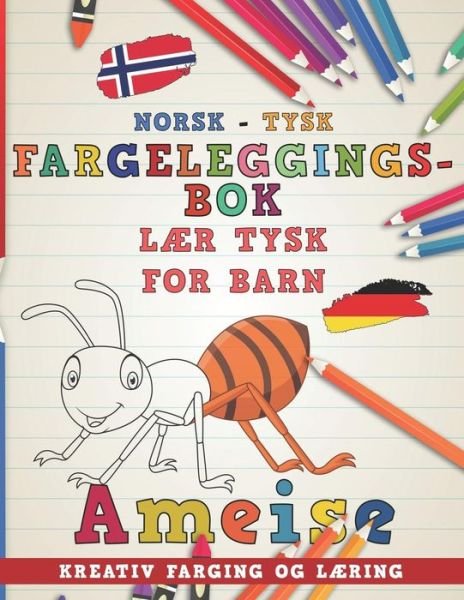 Cover for Nerdmediano · Fargeleggingsbok Norsk - Tysk I L (Paperback Book) (2018)