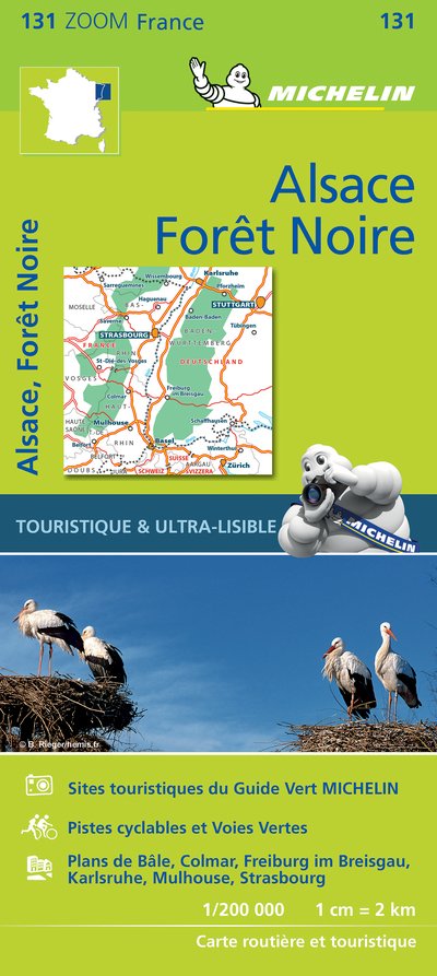Black Forest, Alsace, Rhine Valley - Zoom Map 131: Map - Michelin - Libros - Michelin Editions des Voyages - 9782067209879 - 8 de febrero de 2021