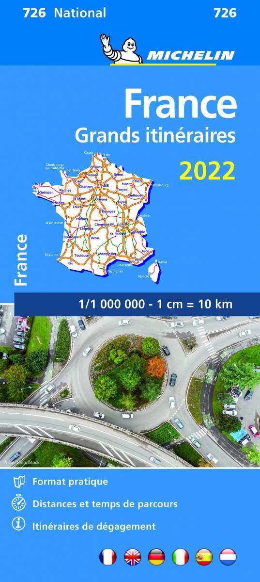 Cover for Michelin · France Route Planning 2022 - Michelin National Map 726 (Kort) (2022)