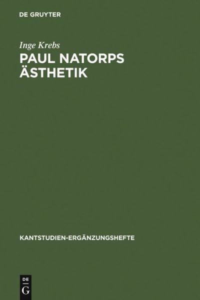 Cover for Krebs · Paul Natorps Ästhetik (Book) (1976)