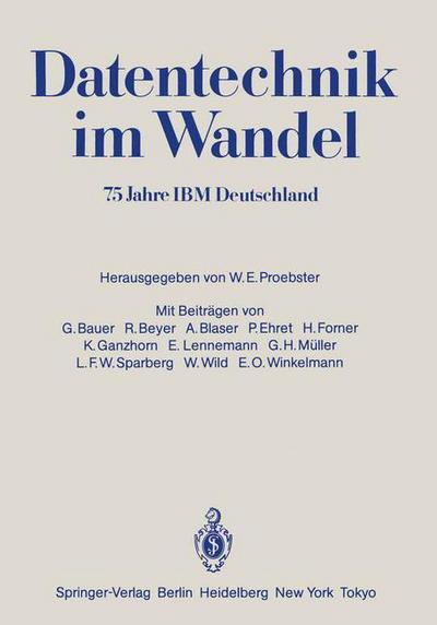 Cover for Walter E Proebster · Datentechnik Im Wandel (Paperback Book) (1986)