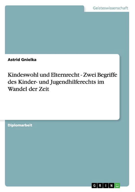 Cover for Gnielka · Kindeswohl und Elternrecht - Zw (Book) [German edition] (2009)