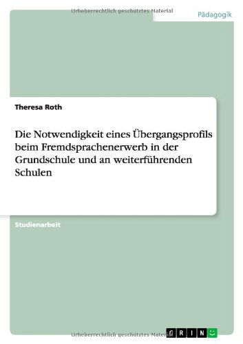 Cover for Roth · Die Notwendigkeit eines Übergangsp (Bok) [German edition] (2011)