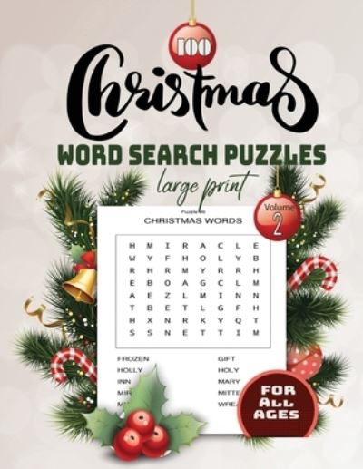 Cover for S M Design · 100 christmas word search puzzles large print Volume 2 for all ages (Paperback Book) (2020)