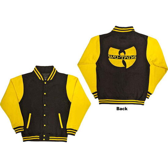 Cover for Wu-Tang Clan · Wu-Tang Clan Unisex Varsity Jacket: Logo (Black &amp; Yellow) (Back Print) (CLOTHES)