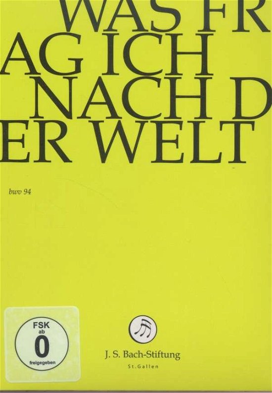 Cover for J.S. Bach-Stiftung / Lutz,Rudolf · Was frag ich nach der Welt (DVD) (2015)