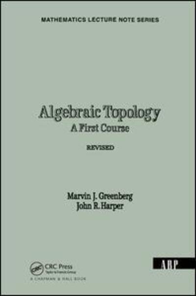 Cover for Marvin J. Greenberg · Algebraic Topology: A First Course (Hardcover Book) (2019)