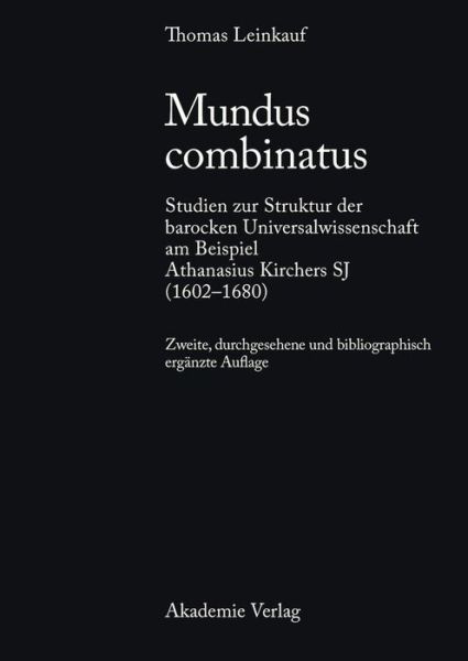 Mundus combinatus - T. Leinkauf - Livros - Akademie Verlag - 9783050044880 - 19 de agosto de 2009