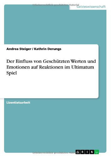 Cover for Steiger · Der Einfluss von Geschützten We (Book) [German edition] (2013)