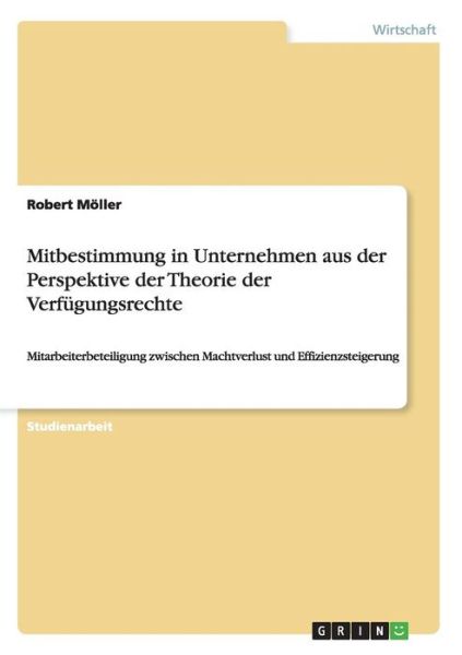 Cover for Möller · Mitbestimmung in Unternehmen aus (Book) [German edition] (2014)