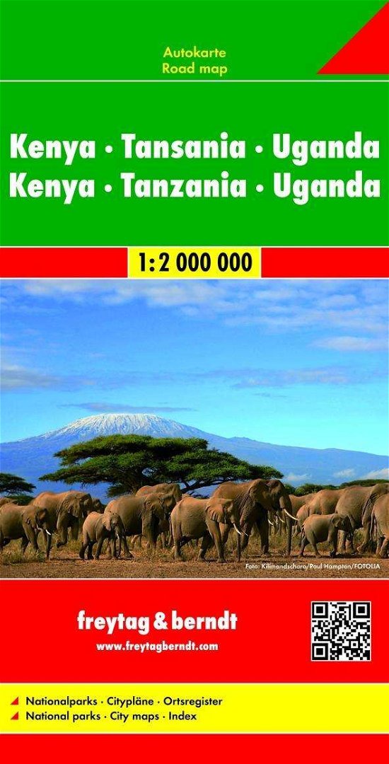 Cover for Freytag &amp; Berndt · Kenya - Tanzania - Uganda - Rwanda Road Map 1:2 000 000 (Kartor) (2015)