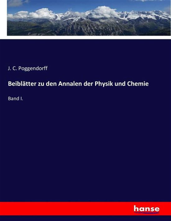 Cover for Poggendorff · Beiblätter zu den Annalen d (Bok) (2017)