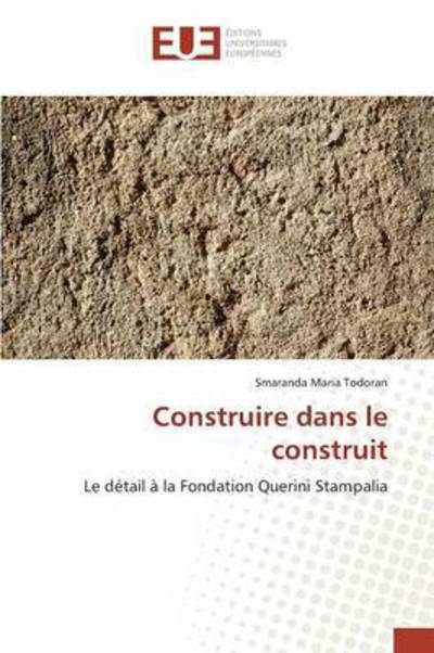 Cover for Todoran Smaranda Maria · Construire Dans Le Construit (Paperback Book) (2018)