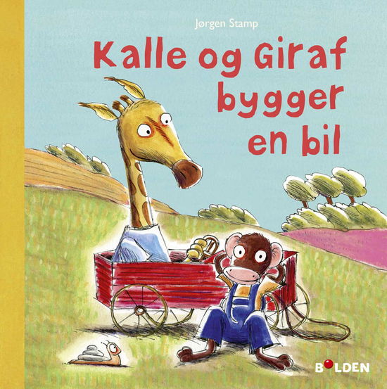 Cover for Jørgen Stamp · Læselarven: Kalle og Giraf bygger en bil (Hardcover Book) [1. wydanie] (2023)