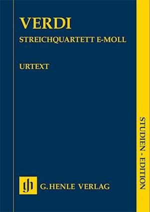 Cover for Giuseppe Verdi · Streichquartett E-mol (Bog)