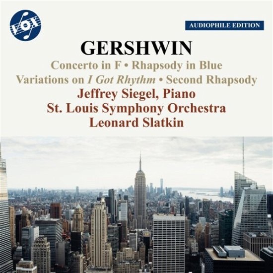 Gershwin: Concerto in F/rhapsody in Blue - Siegel, Jeffrey / St. Louis Symphony Orchestra / Leonard Slatkin - Muziek - VOX - 0747313301881 - 28 juli 2023