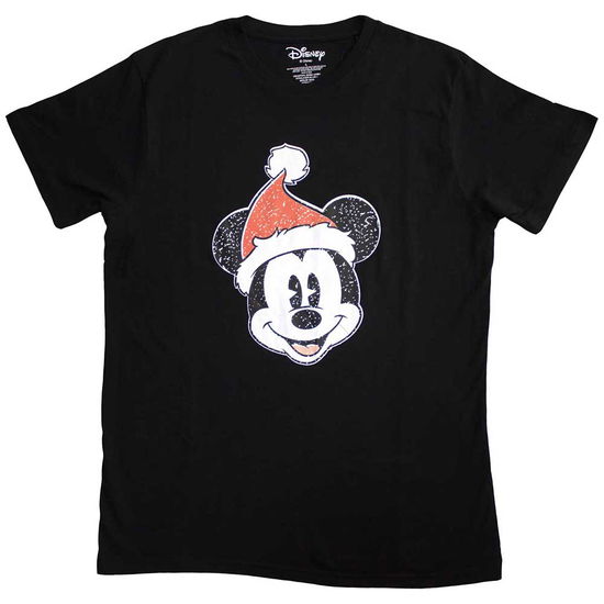 Mickey Mouse Unisex T-Shirt: Santa Hat - Mickey Mouse - Merchandise -  - 5056737226881 - 