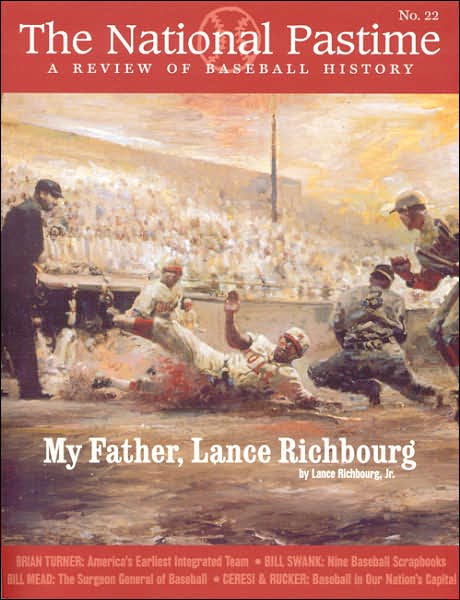 Cover for Society for American Baseball Research (SABR) · The National Pastime, Volume 22: A Review of Baseball History (Paperback Book) [Journal edition] (2002)