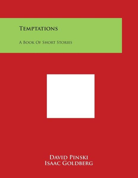 Cover for David Pinski · Temptations: a Book of Short Stories (Paperback Book) (2014)