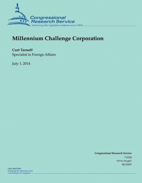 Cover for Tarnoff · Millennium Challenge Corporation (Paperback Book) (2015)