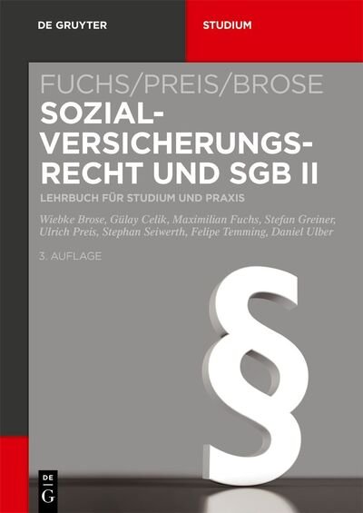 Sozialversicherungsrecht und SGB - Fuchs - Books -  - 9783110648881 - November 23, 2020