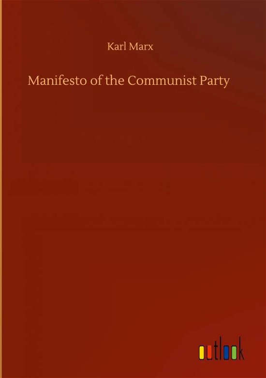 Cover for Karl Marx · Manifesto of the Communist Party (Hardcover Book) (2020)