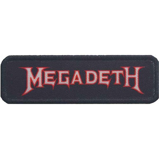 Megadeth Standard Printed Patch: Logo Outline - Megadeth - Merchandise -  - 5056561040882 - 