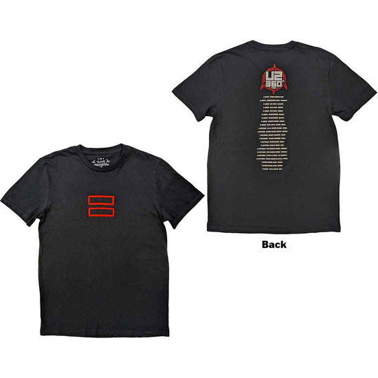 Cover for U2 · U2 Unisex T-Shirt: 360 Degree Tour 2010 Equals (Black) (Back Print &amp; Ex-Tour) (T-shirt) [size M] (2023)