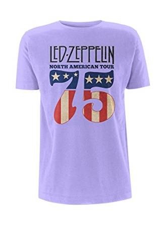 North America 75 Orchid Colour T-shirt - Led Zeppelin - Merchandise - PHDM - 5060357844882 - January 26, 2017