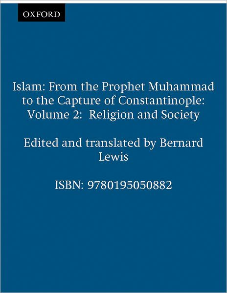 Cover for Bernard Lewis · Islam, Volume 2: Religion and Society (Paperback Bog) (1987)