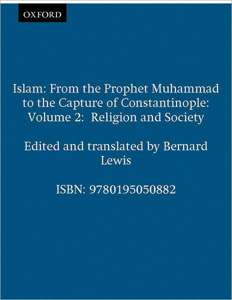 Cover for Bernard Lewis · Islam, Volume 2: Religion and Society (Paperback Book) (1987)