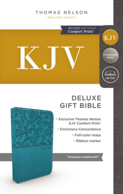 Cover for Thomas Nelson · KJV, Deluxe Gift Bible, Leathersoft, Blue, Red Letter Edition, Comfort Print Holy Bible, King James Version (Imitation Leather Bo) (2017)