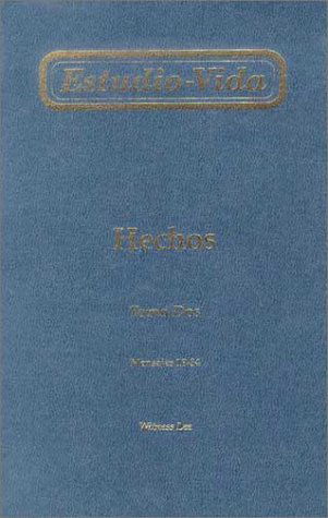 Cover for Witness Lee · Estudio-vida De Hechos: Tomo Dos Mensajes 19-34 = Life-study of Acts (Paperback Book) [Spanish edition] (2000)