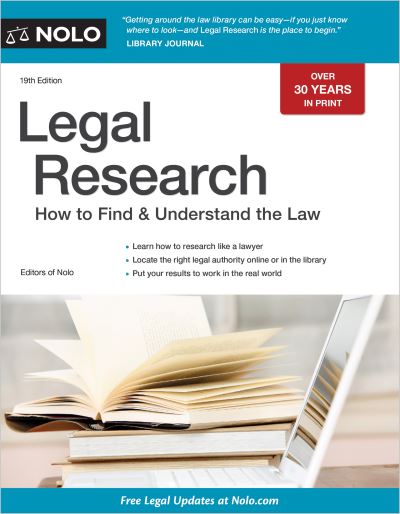 Cover for Editors of Nolo · Legal Research (Paperback Bog) (2021)