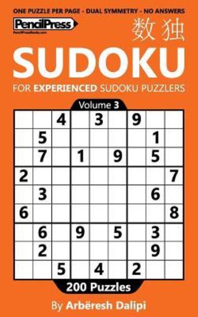 Cover for Arbëresh Dalipi · Sudoku Book for Experienced Puzzlers (Paperback Book) (2016)