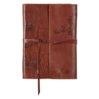 Cover for Christian Art Gifts · Journal Wrap Leather Brown Faith (Hardcover Book) (2020)