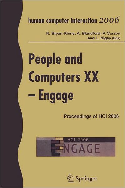 Cover for Nick Bryan-kinns · People and Computers XX - Engage: Proceedings of HCI 2006 (Paperback Book) [2007 edition] (2006)