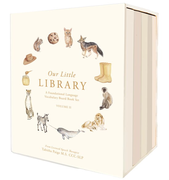 Tabitha Paige · Our Little Library Vol. 2: A Foundational Language Vocabulary Board Book Set for Babies, Including Ocean Animals, Safari Animals, Food and Drink, Clothes, and Around the House (Board book) (2024)