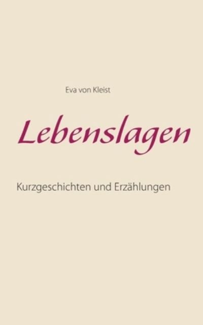 Cover for Kleist · Lebenslagen (Bok) (2020)