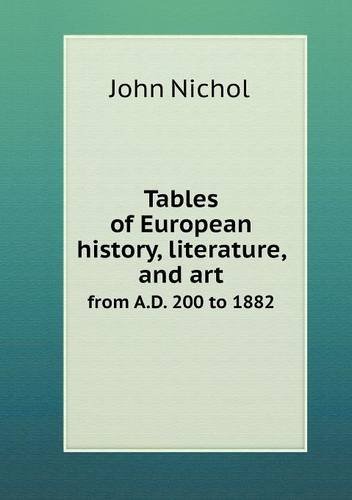 Cover for John Nichol · Tables of European History, Literature, and Art from A.d. 200 to 1882 (Paperback Book) (2013)