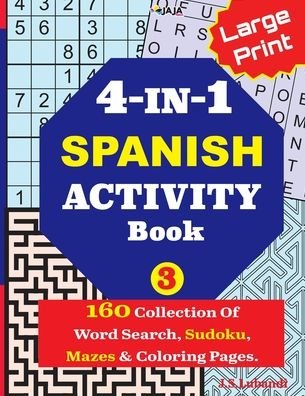 Cover for Jaja Media · 4-IN-1 SPANISH Activity Book; 3 (Pocketbok) (2020)