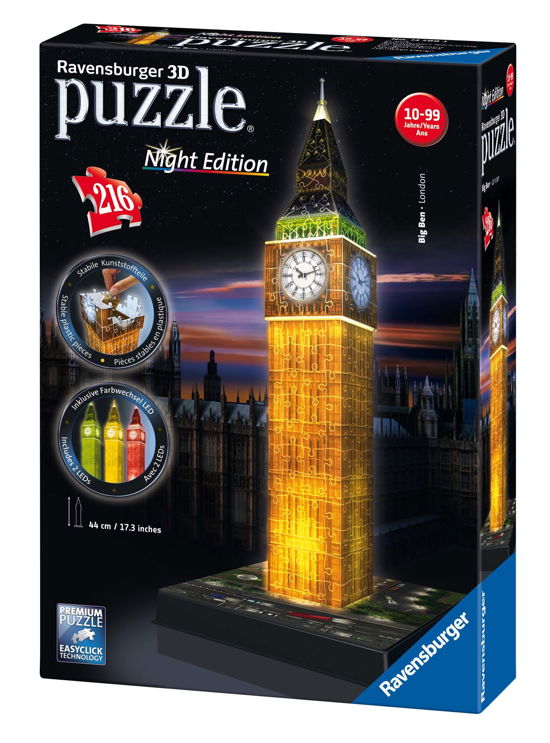 Cover for Ravensburger · Puzzel Big Ben Night 3d: 216 stukjes (125883) (Toys) (2015)