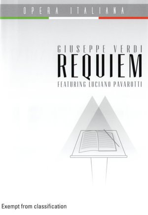 Cover for Giuseppe Verdi · Opera Italiana: Requiem Mass, Featuring Pavarotti (DVD) (2012)