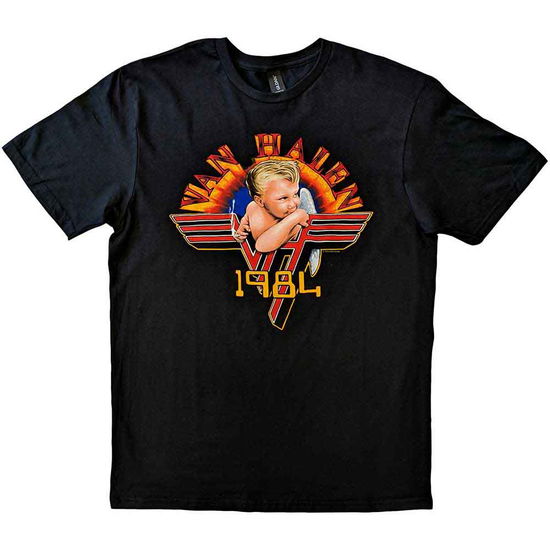 Van Halen Unisex T-Shirt: Cherub '84 (Black) - Van Halen - Produtos - PHD - 5056012075883 - 24 de fevereiro de 2023