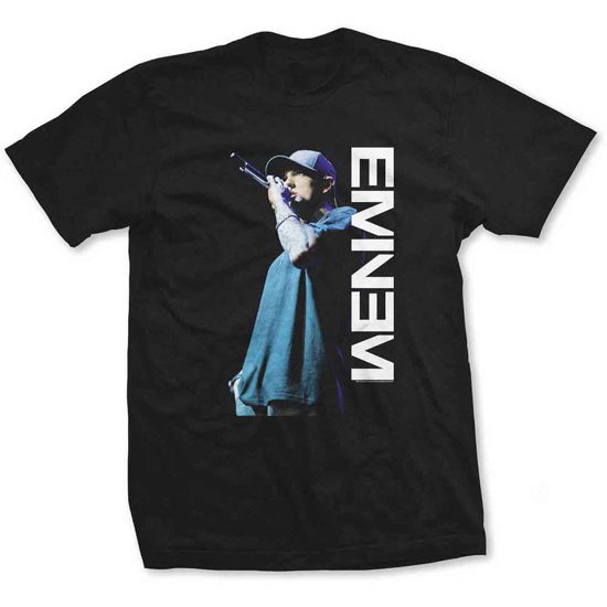 Eminem Unisex T-Shirt: Mic. Pose - Eminem - Merchandise -  - 5056170654883 - 