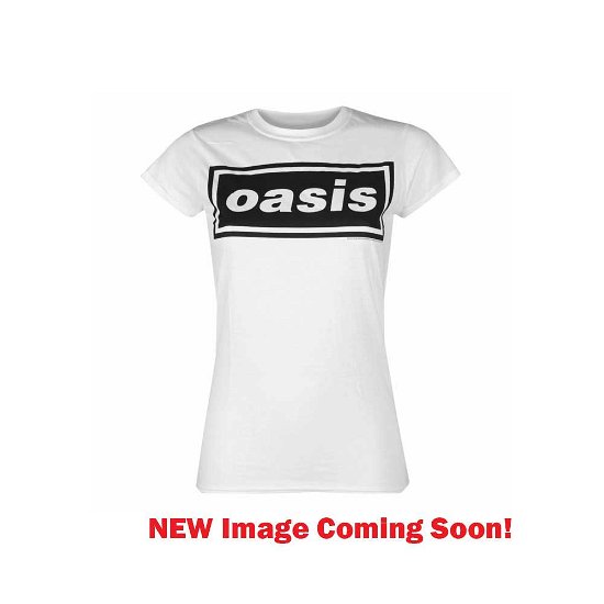 Oasis Ladies T-Shirt: Decca Logo - Oasis - Mercancía -  - 5056187724883 - 