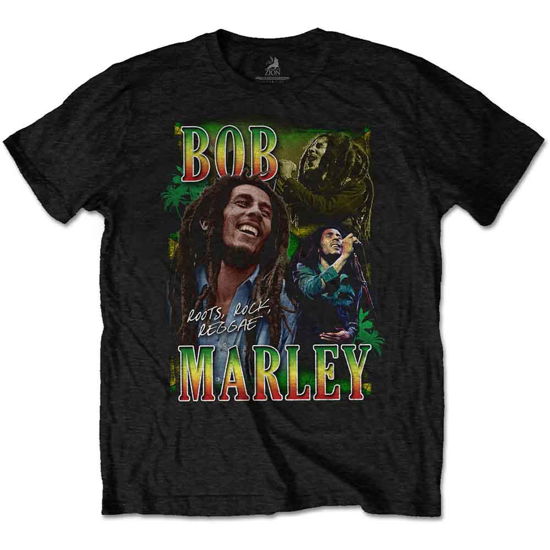 Bob Marley Unisex T-Shirt: Roots, Rock, Reggae Homage - Bob Marley - Marchandise -  - 5056368668883 - 