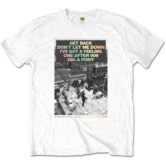 The Beatles Unisex T-Shirt: Rooftop Songs Gradient - The Beatles - Koopwaar -  - 5056561014883 - 