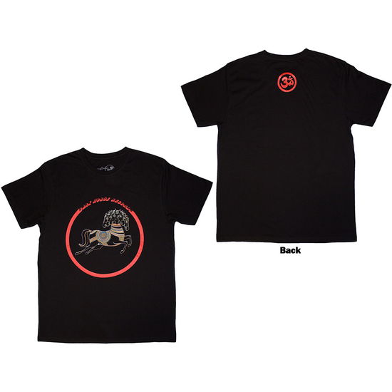 Cover for George Harrison · George Harrison Unisex T-Shirt: Dark Horse Logo (Black) (Back Print) (T-shirt) [size S] (2024)